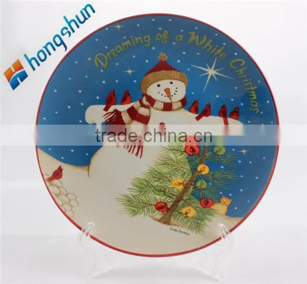 Christmas White Porcelain Dinner Plate Ceramic Dinnerware Plates photo-5