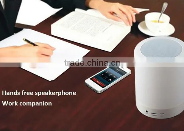2016 New Cheap Wireless Audio Touch Lamp Portable Speaker Bluetooth Speaker With White LED Lamp Light photo-5