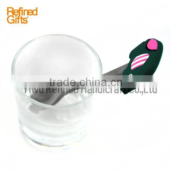 Whoelsale Cute PVC Rubber Creative CARTOON Spoon Accept Bespoke photo-4