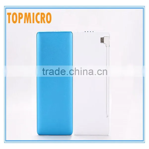 2016 Colorful Slim Portable 3200mAh Power Bank With Usb Micro Cable photo-2