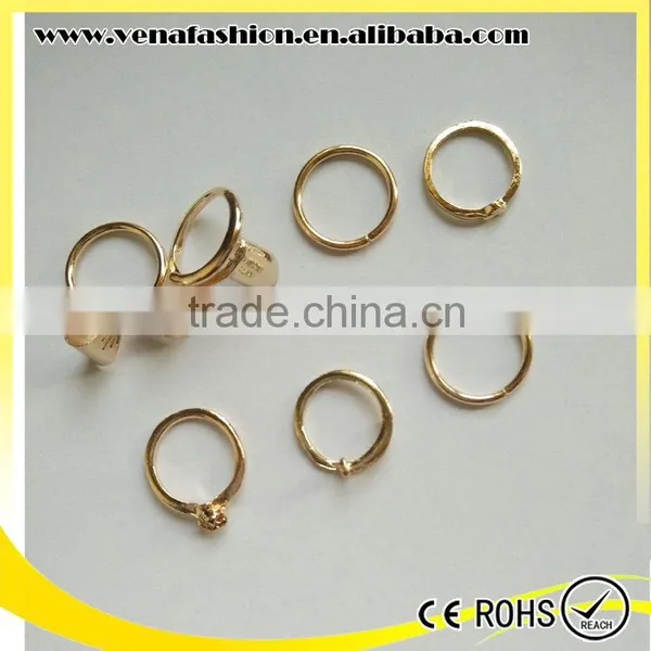 Wonder 7pcs Set Gold Filled Settings Models Ring for Women Quality Choice