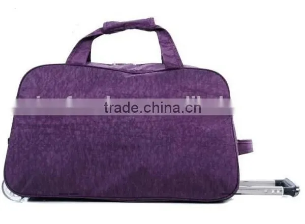 China Heavy Duty Polyester Purple Trolley Travel Bags LXB012 photo-4