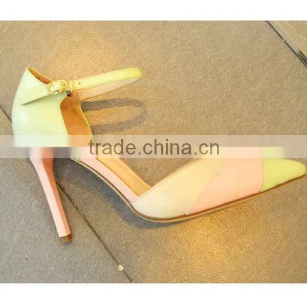 Ice Cream Color Sweet Girls Summer Sandals Ankle Strip Low Heel Girls Dating Shoes Soft Girls Dress Shoes photo-2