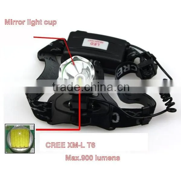 C-REE XML T6 Led High Power Zoom Rechargeable Camping Mining LED Headlamp Manufacturers photo-2