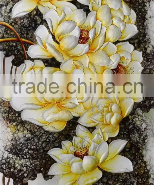 Wholesale Decorative Wall Hanging Glass Painting Pictures Of Flowers photo-4