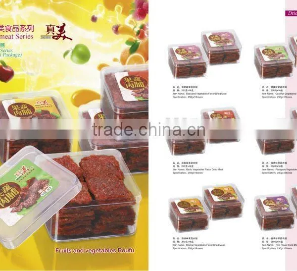 Assorted Flavors,natural Fruit Juice Leisure Sried Meat Box Packing