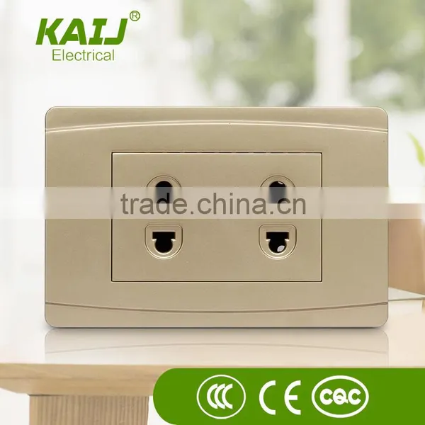 Wall Mount 15A 300V Power Electrical Double Pin Switch Socket photo-3