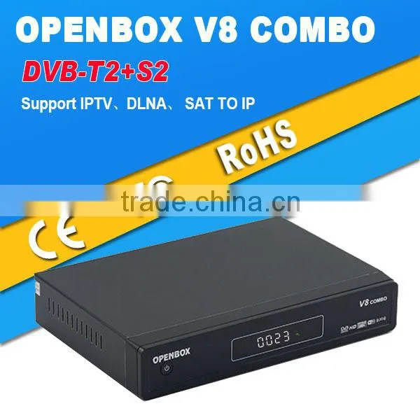 Nice Product !openbox V8 Combo DVB-S2 and DVB-T2 Free IPTV Twin Tuner Set Top Box for UK/italy/USA Market photo-3