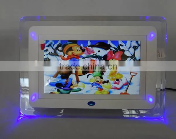 Multimedia SD Card Type Transparent Acrylic 7 Inch Lcd Photo Digital Frame photo-2