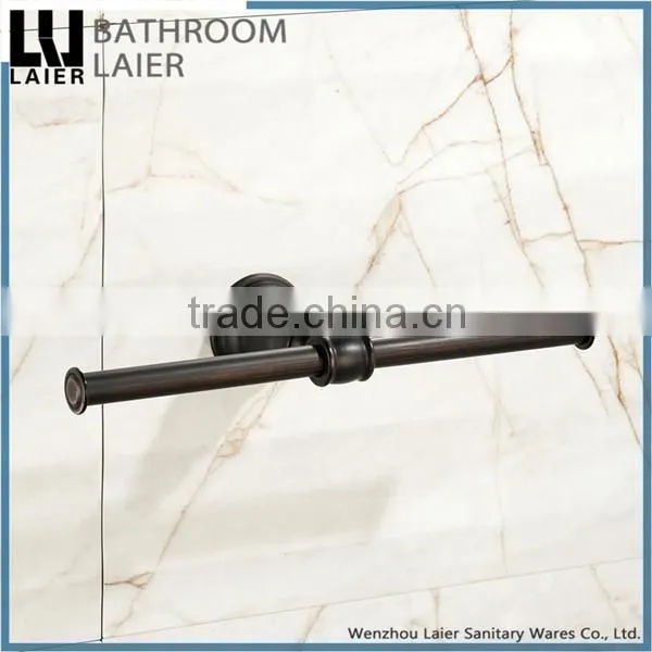 Furniture Double Posts Zinc Alloy ORB Finishing Bathroom Accessories Wall Mounted Toilet Paper Holder photo-3