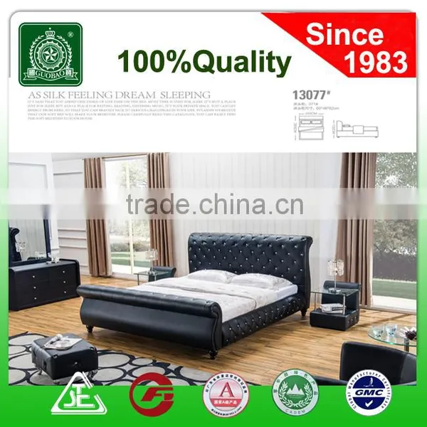 13077 New Double/Queen/King PU Leather Upholstered Bed Frame & Tufted Headboard