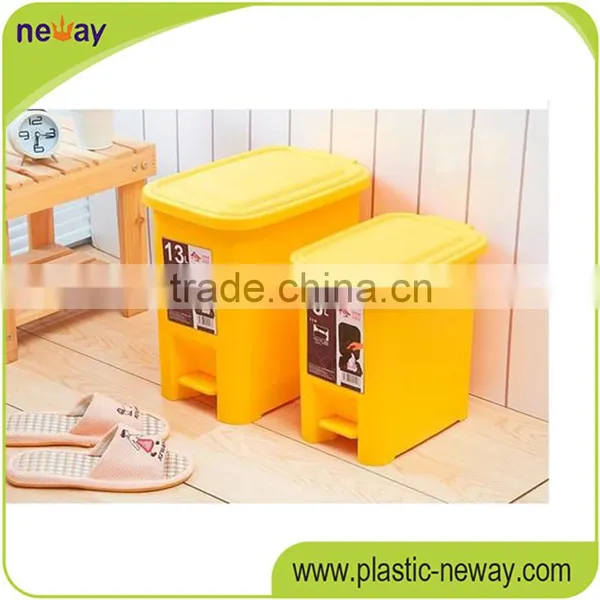Colorful Eco-Friendly Foot Pedal Unique Standing PP 8L/13L Recycling Trash Can photo-2