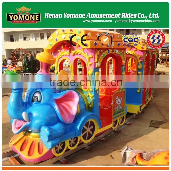 Electric Train for Kids Games Amusement Park Rides Elephant Track Train for Sale photo-5