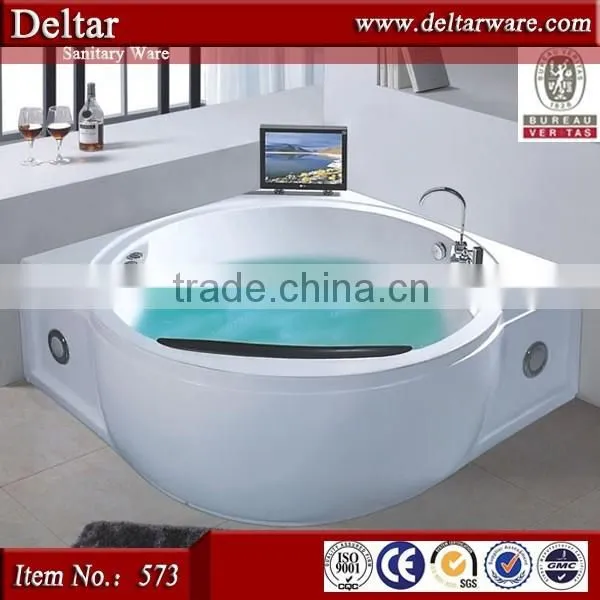 Massage Bathtub Price, Double Whirlpool Bathtubs, China Bathtub With Arm and Head Rest photo-5