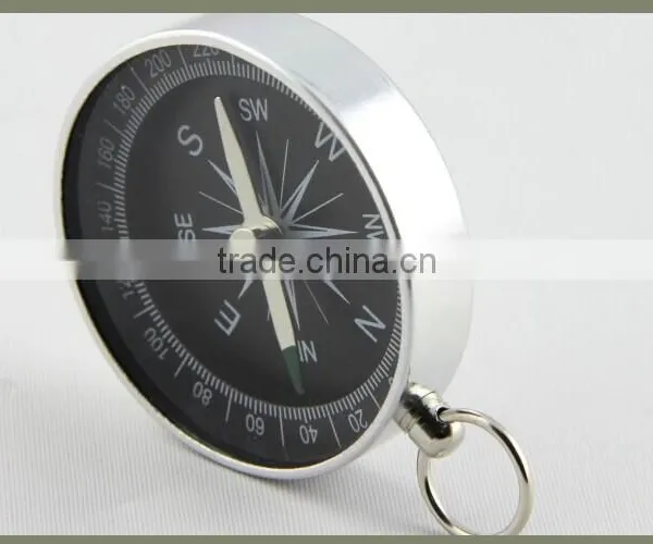 IMAGINE Silver Metal Pocket Outdoor Compass With Keychain photo-3
