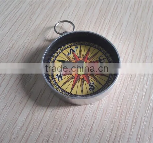 IMAGINE Portable Mini Silver Compass With Keychain photo-6