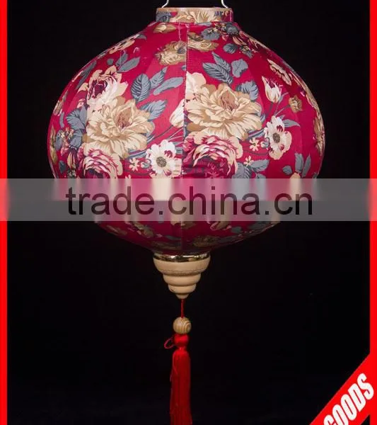 Latest Design High Quality Fabric Blue Round Lantern Wholesale photo-5
