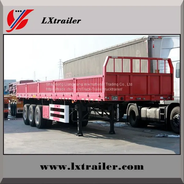 Sinotruck 3 Axles 45tons Drop Sidewall Cargo Semi Trailer photo-2