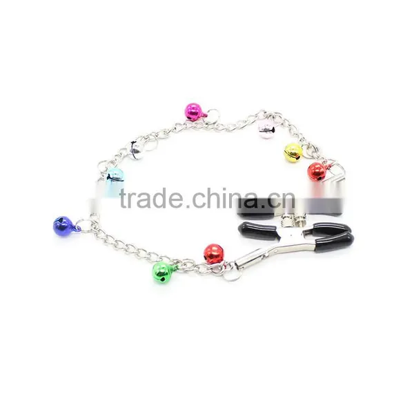 WOMAN SEX TOYS NIPPLE STRETCHER WITH BELLS NIPPLE STRETCHER WITH STEEL CHAIN WOMAN SEX TOYS NIPPLE STRETCHER WHOLESALE photo-2