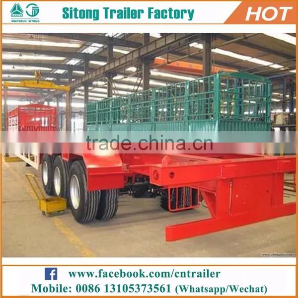 Factory Direct 3 Axles 20ft 40ft Skeletal Shipping Container Delivery Trailer photo-4