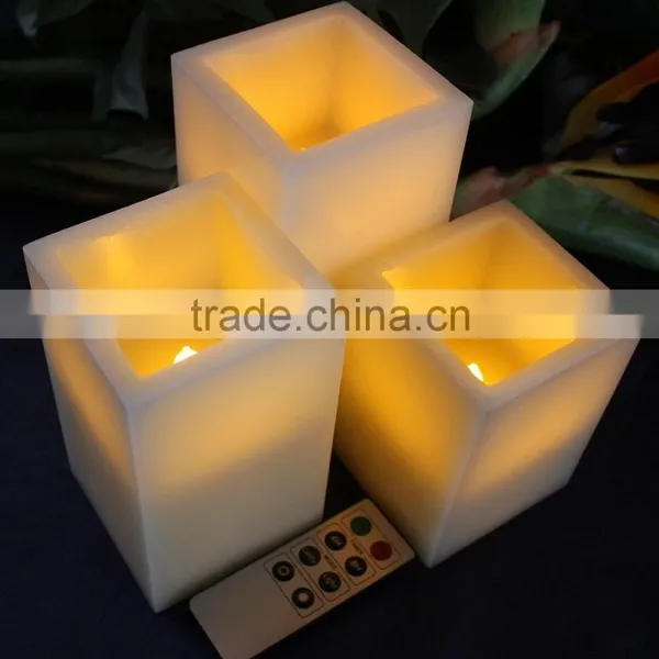 Led Flameless Candles Led Flameless Square Pillar Flickering Candles Home Decorative Candles Wedding Candles photo-4