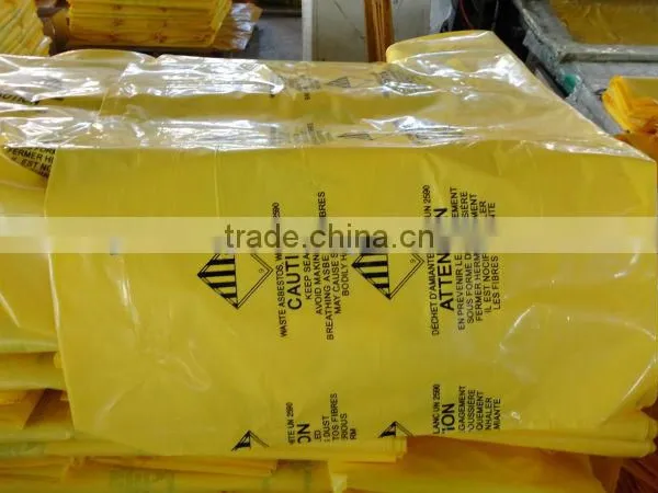Asbestos Bag , Clear , Red Printing photo-2
