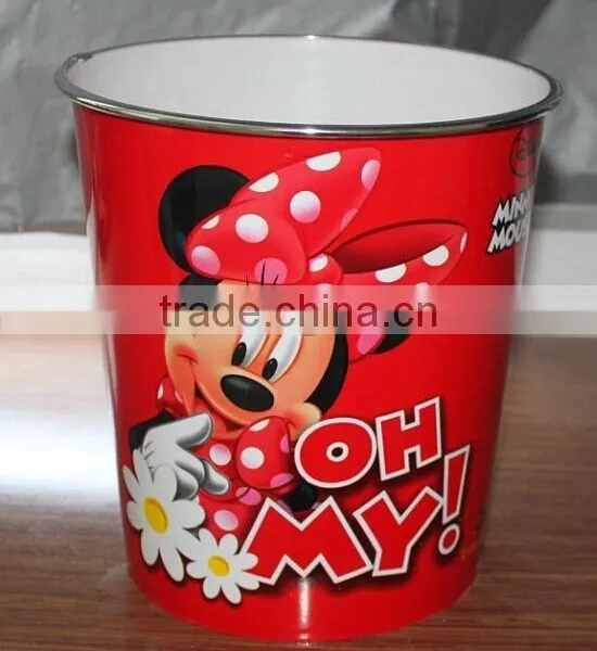 PP Material Home Use Colorful Cartoon Waste Bin photo-4