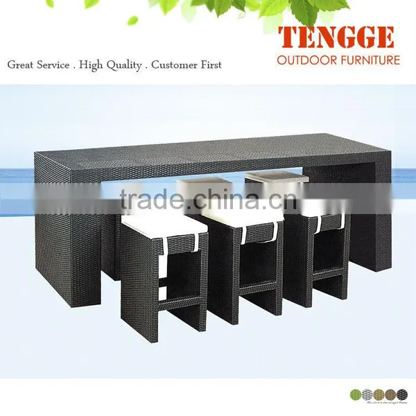 Space Saving Rattan Bar Stool photo-2