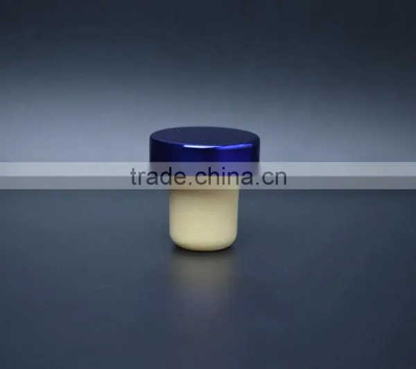 Blue Aluminum Cap With Synthestic Cork Wine Bottle Stopper photo-2