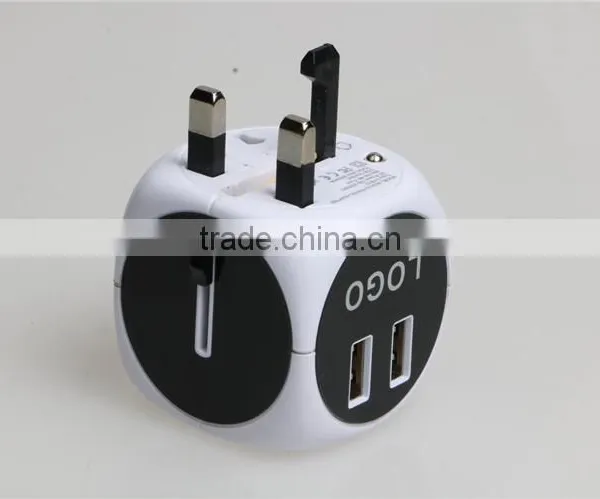 Newest Travel Adapter Universal Plug to American Power Adapter With Double USB Port 250V 2500Ma Universal Travel photo-5