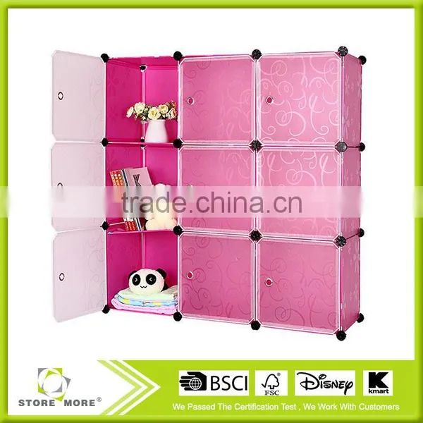 New Product !9 Magic Wardrobe Piece Plastic Frame Easy Assembly Bookcase Storage Cabinets photo-3
