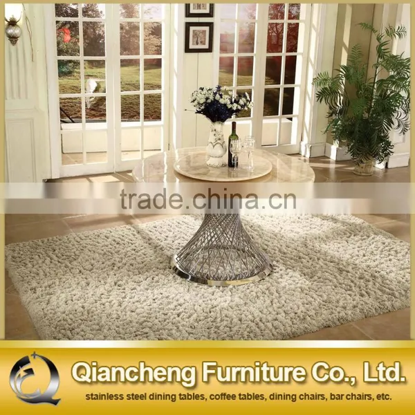 Mirror Silver Round Rotating Dining Table for Hotel photo-5