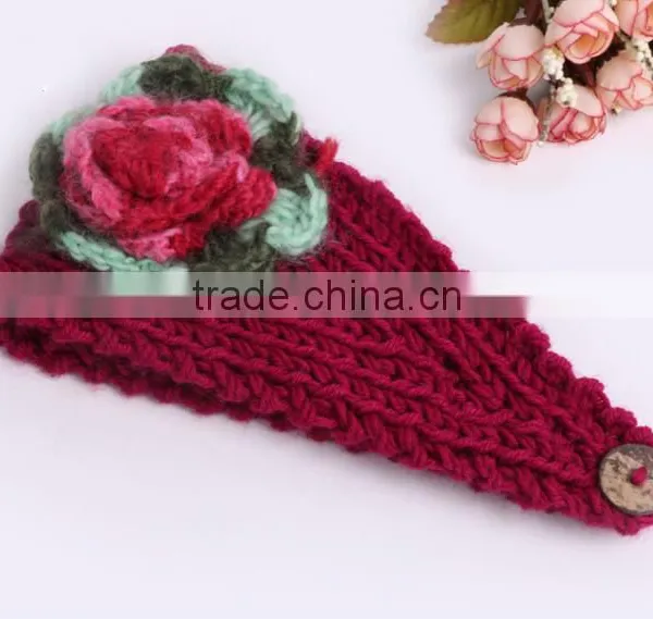 Hot Sell Stock Crochet Head Wraps Crochet Knit Headwrap photo-2