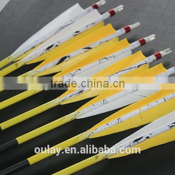 Tukey Feather Arrows For Longbow With Black Carbon photo-2