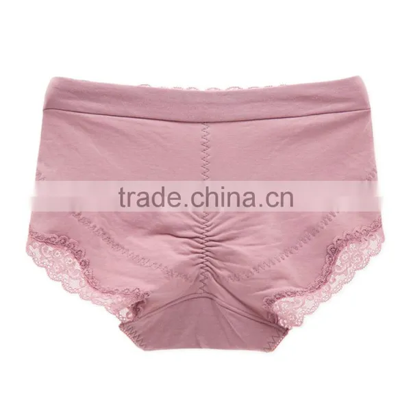 Factory Colorful 95% Cotton 5% Spandex With Lace Custom Sexy Fancy Woman Underwear photo-4