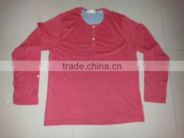 Mens Long Sleeve T-Shirt With Button photo-2