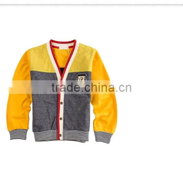 2016 Children British Style Boy Fall Coat/ Thin Coat Autumn Cardigan Fashion Jacket With Embroidered photo-2