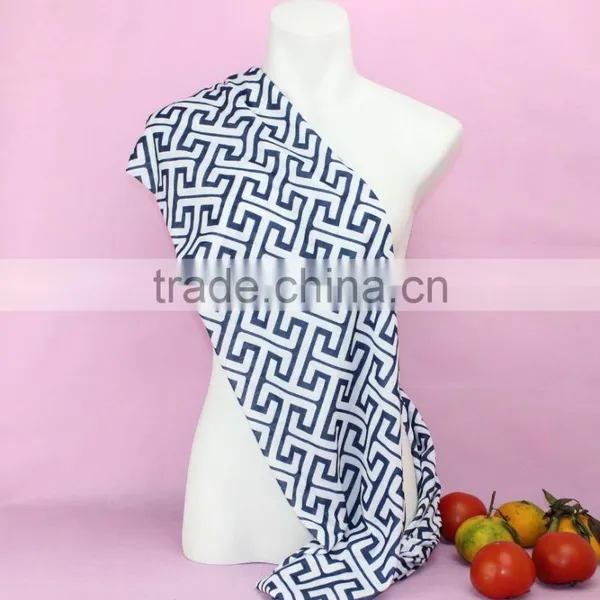 2017 Fashion Spring Cotton Greek Key Scarf Women Petti Scarf photo-2