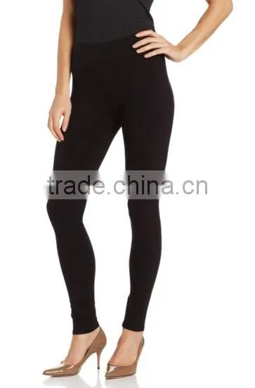 Hot Sales Breathable Spandex Fabric Full-length Pull-on Leggings With Wide Elastic Waistband photo-6