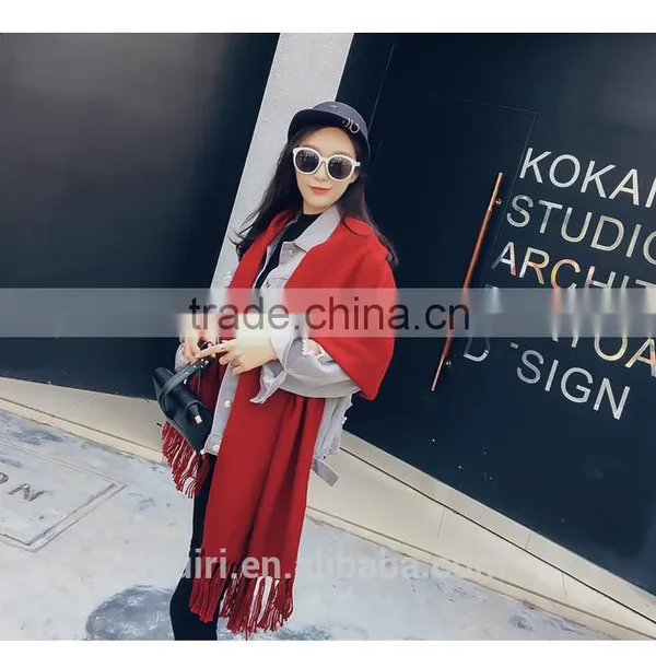 2016 Winter Cashmere Scarf Brand Men Scarves Wool Warm Shawls Cotton Designer Tassel Women Wraps photo-2