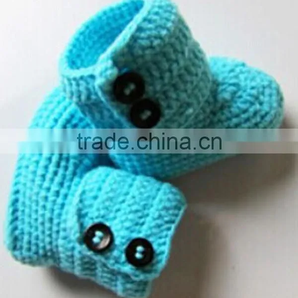 2015 Baby Boy Boots of Striped Shoe Crochet Booties photo-2