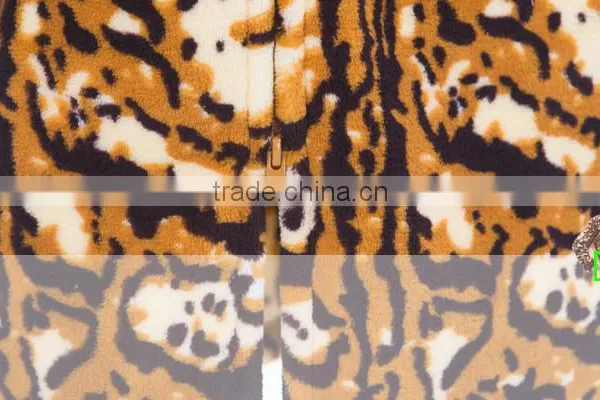 Women Sexy Animal Printed Fleece Fabric Bathrobe With Zipper photo-5