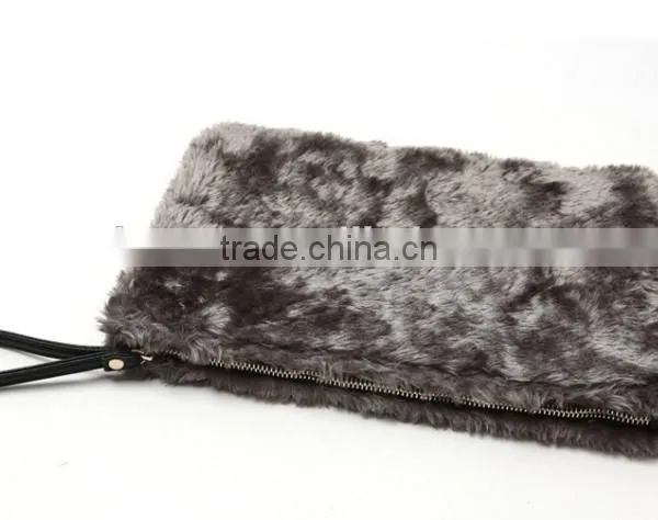 Fashion Ladies Long Chain Leather And Fur Handbags In Best Price Factory photo-2