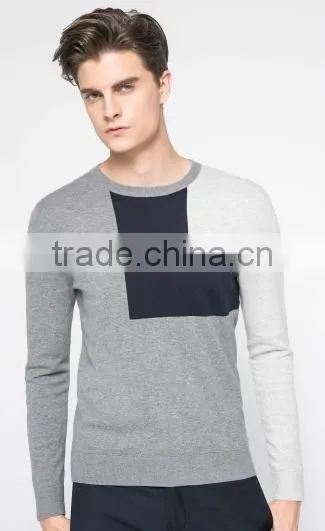 2017 Factory Wholesale Woollen Two Color Knit Design Mens Sweater for Sale photo-3