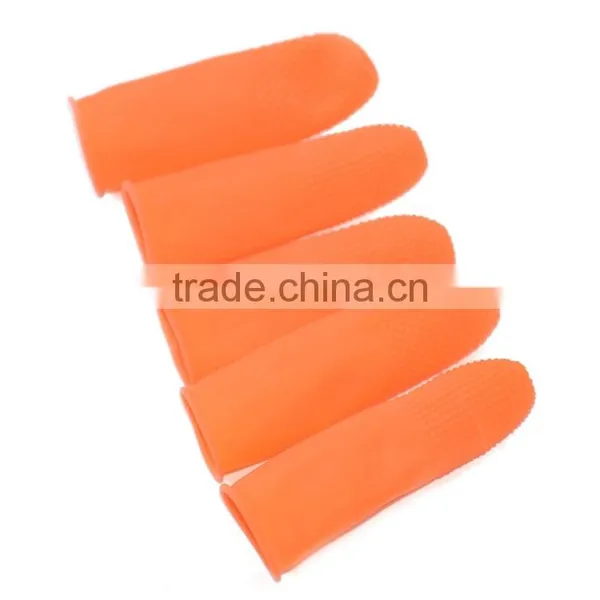 100Pcs/Pack Orange Thick Silicone Finger Cots photo-3