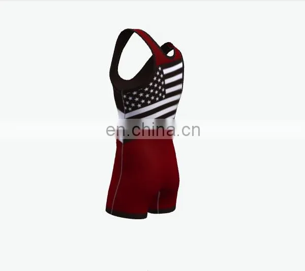 New Freestyle Men's Sublimation Wresting Suit photo-3