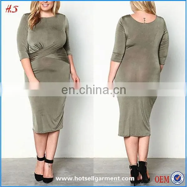 Fashion Xxxxl Womens Wrap Front Dress Silky Wholesale Plus Size Women Clothing