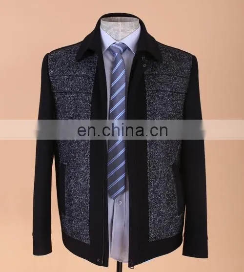 ZHAN SHI Hot Sale Autumn and Winter Gray Mens Wool Jackets