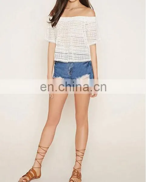Korean Lace Off Shoulder Top photo-4
