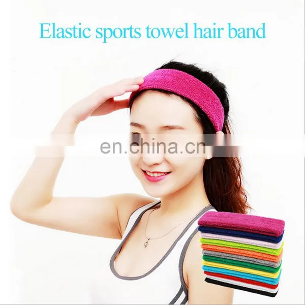 Multifunctional Solid Color Personalized Sport Headbands for Women Towel Hair Band